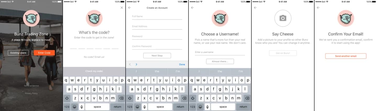 Sign-up flow